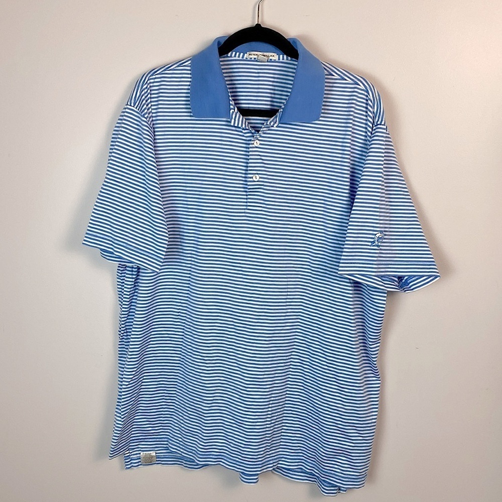 Peter Millar Striped Polo Shirt size XL